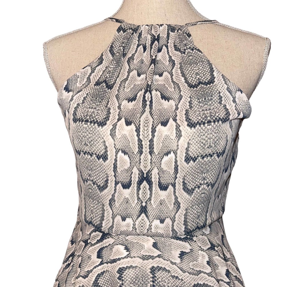 Express Women’s Halter Sleeveless Python Print Dress Size 4 - Picture 5 of 5